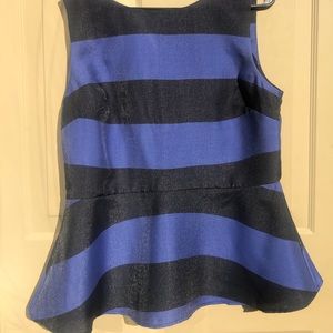 Sleeveless Blue Peplum Top